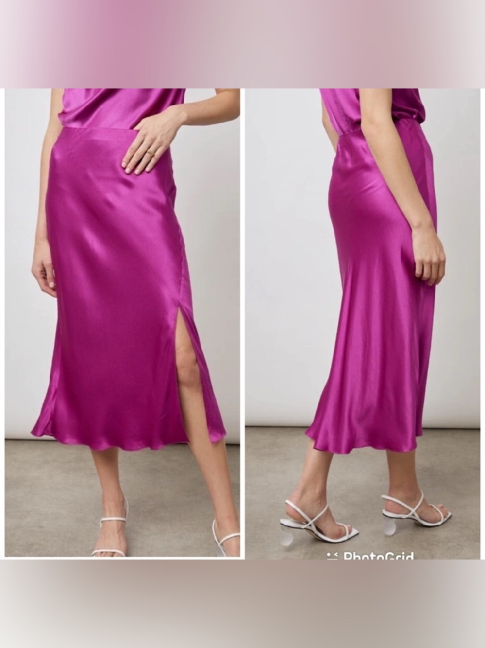 Rails Maya Satin Midi Skirt